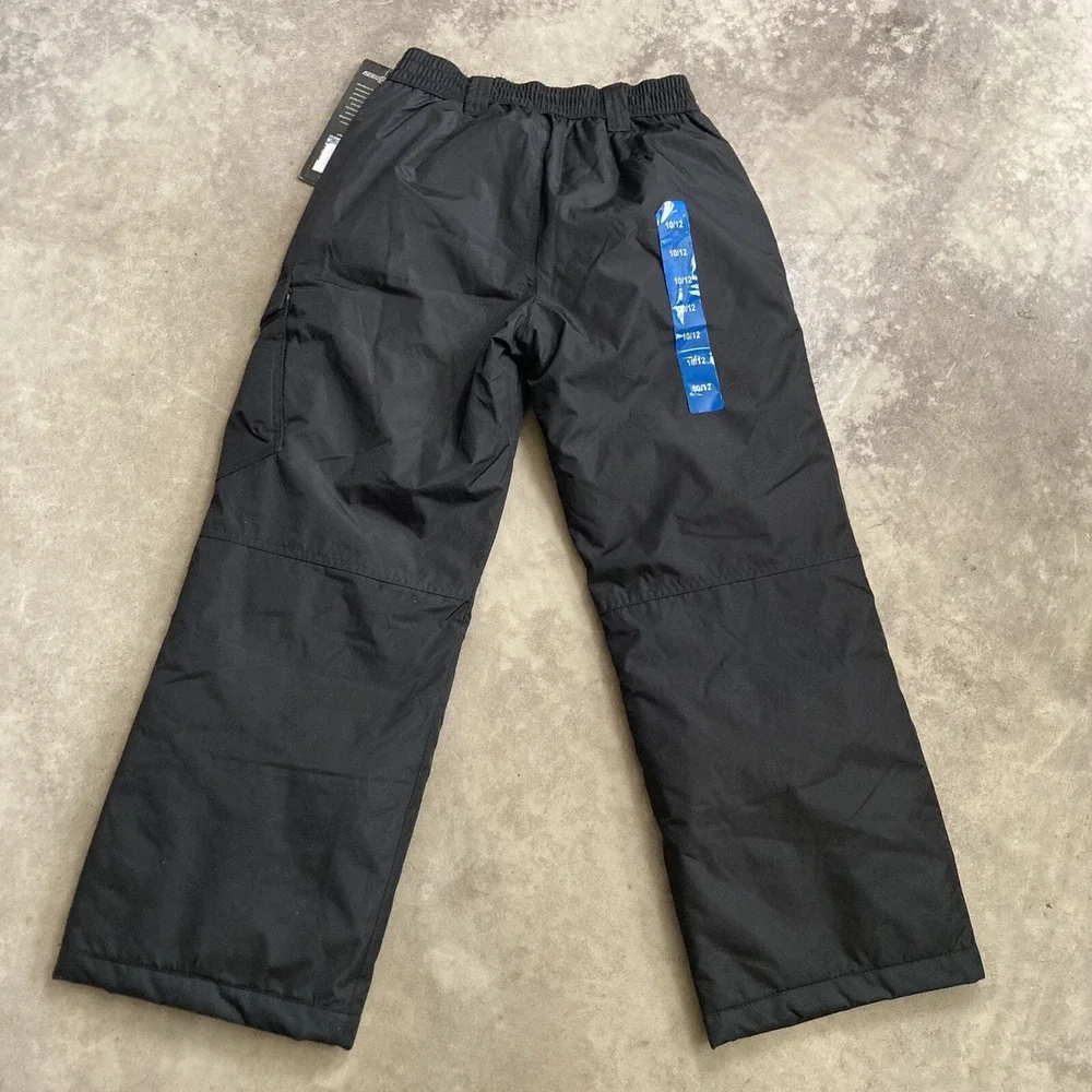Zero Xposur Pants Boys Size 10 12 Black Snow Wear Pockets Outer Inner Layer